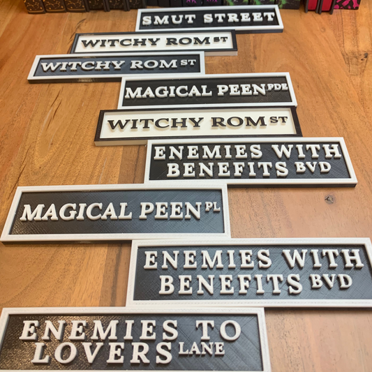 Bookshelf Street Signs