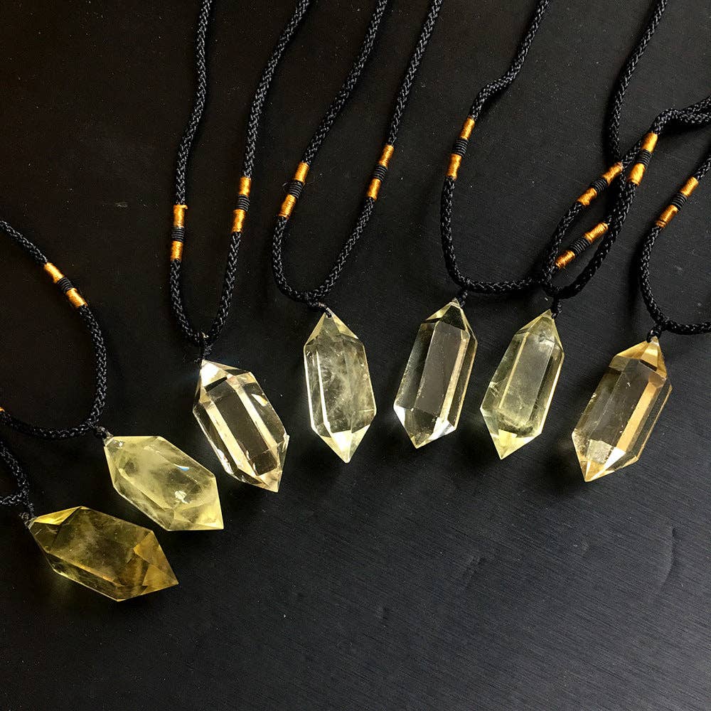 Citrine Necklace - 4-5cm Natural Citrine Crystal Pendant