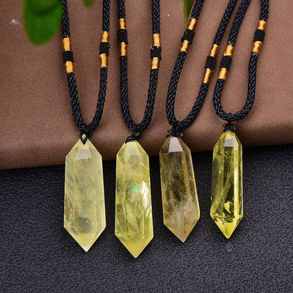 Citrine Necklace - 4-5cm Natural Citrine Crystal Pendant